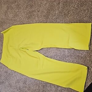 CRZ YOGA Neon Yellow Capri Leggings #A9